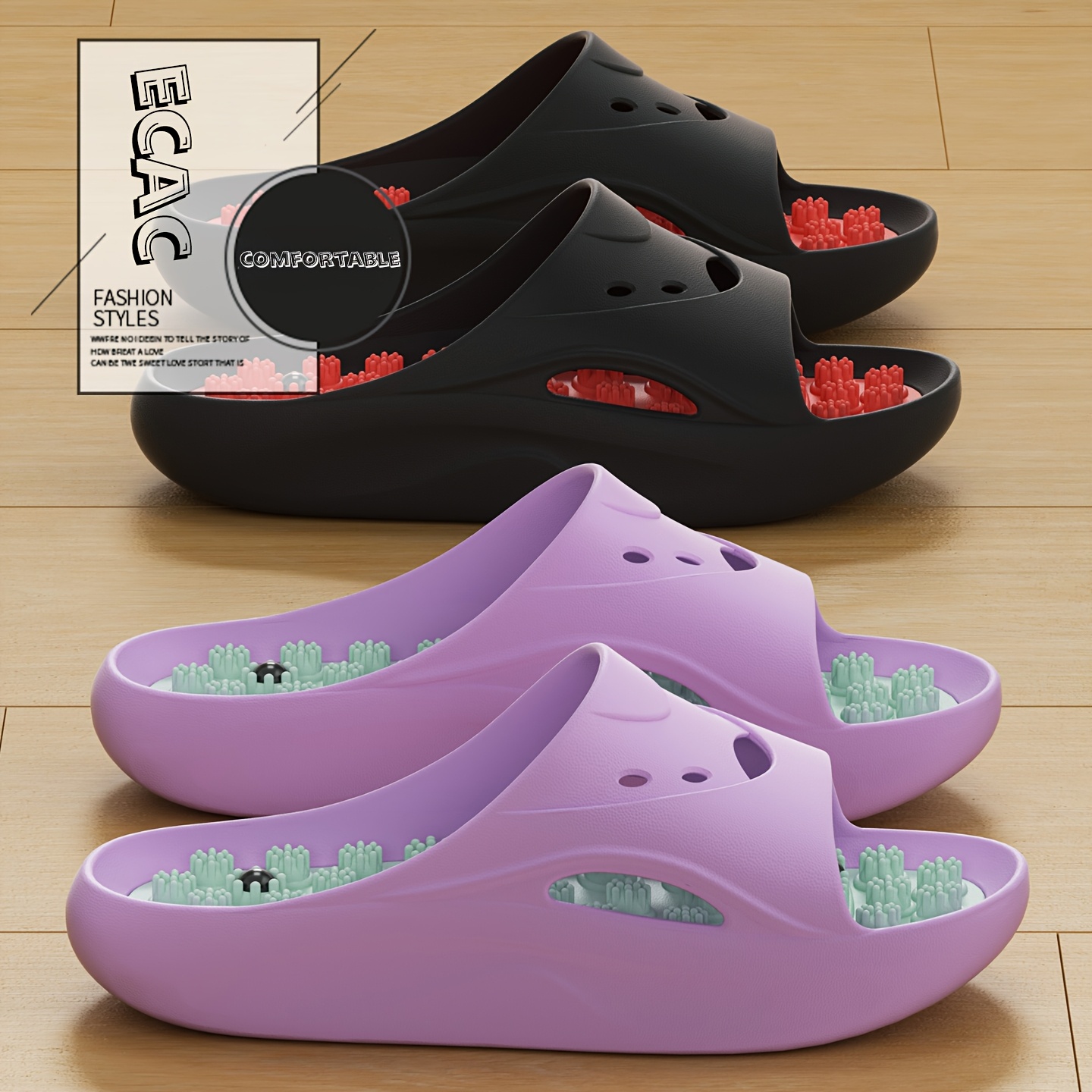 Flip Flop Beach Men - Women Men EVA Massage Slippers Thick