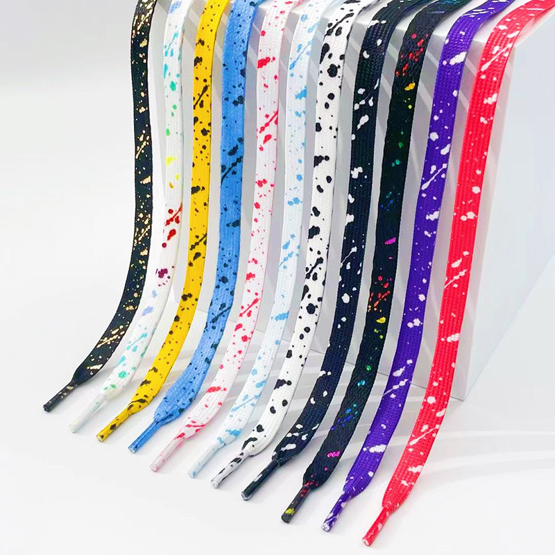 New Splash Ink Shoelaces for S - огляд і ціна Men Shoes White Colour
