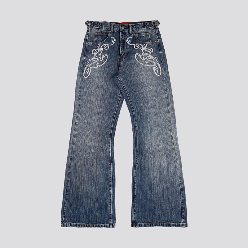 Y2k Blue Opening Bootcut Jeans - огляд і ціна Men Shoes Jeans