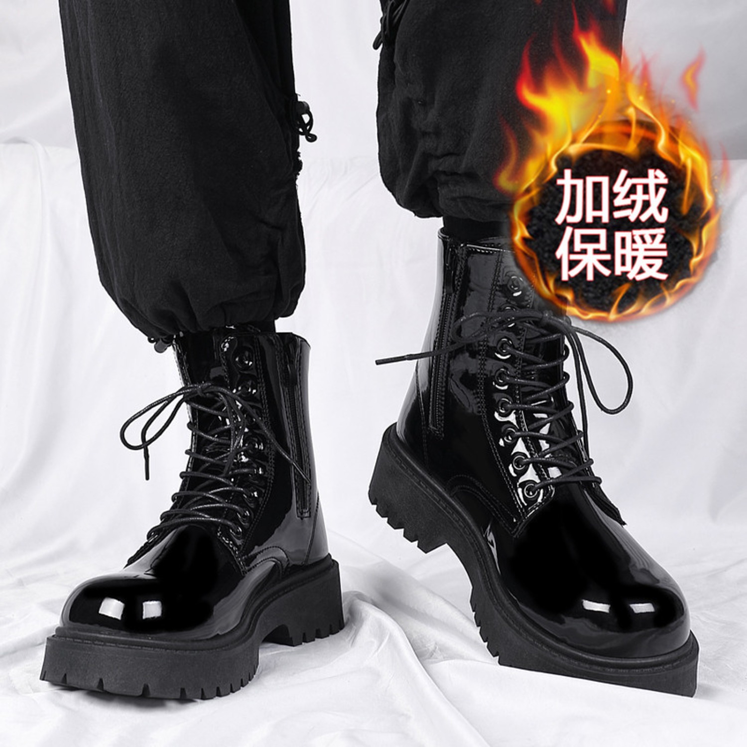 Men's warm plush high-top boot - огляд і ціна Men'S Shoes For Work