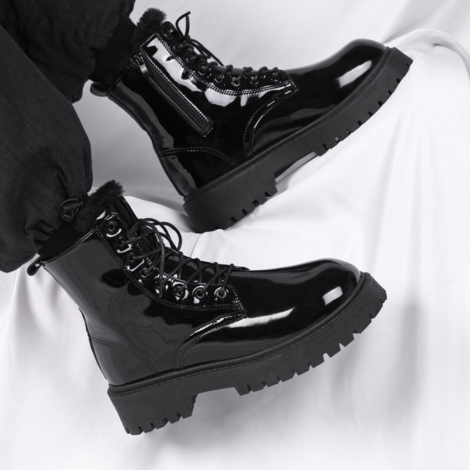 Men's warm plush high-top boot - огляд і ціна Men'S Shoes For Work