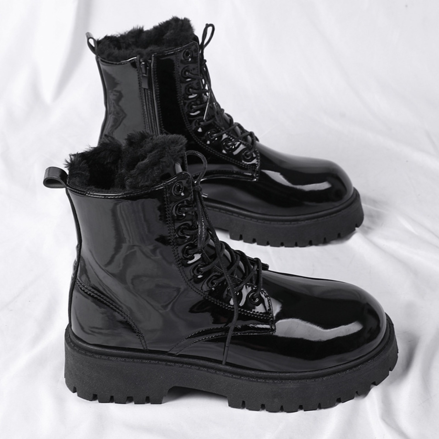 Men's warm plush high-top boot - огляд і ціна Men'S Shoes For Work