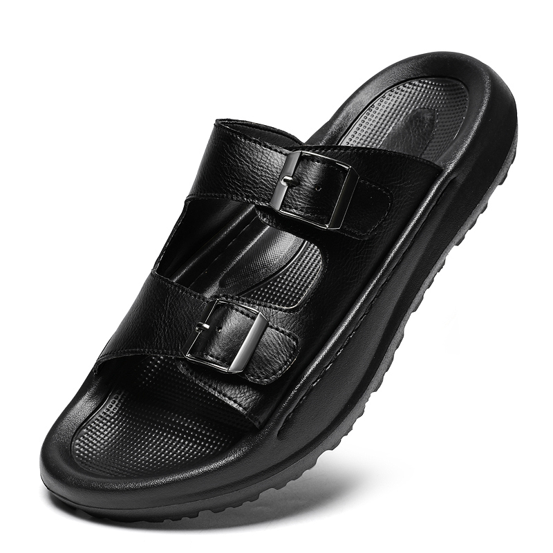 Mens Slip On Sandals Leather S - огляд і ціна Men'S Shoes With Velcro