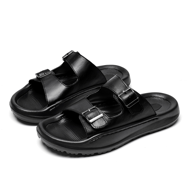 Mens Slip On Sandals Leather S - огляд і ціна Men'S Shoes With Velcro