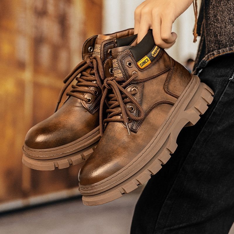 Vintage Men Platform Ankle Boo - огляд і ціна Men Shoes Boots