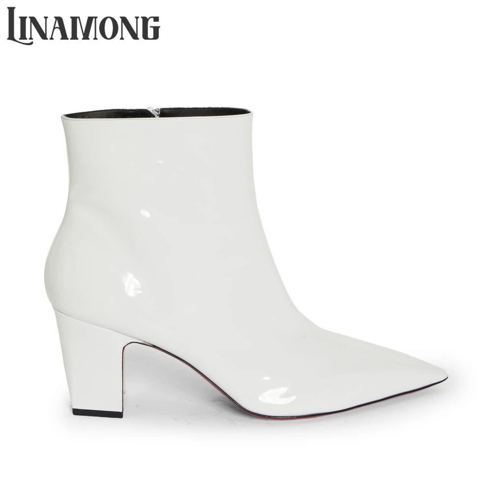 5cm Block Heel Booties for Men - огляд і ціна Men Shoes White Colour
