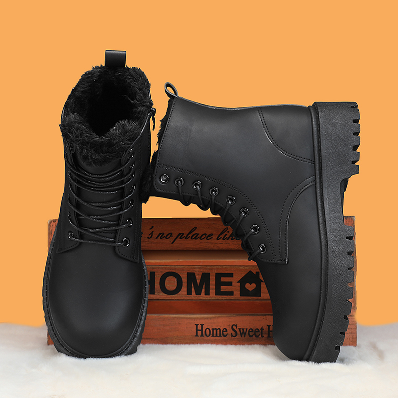 Men's warm plush high-top boot - огляд і ціна Men'S Shoes For Work