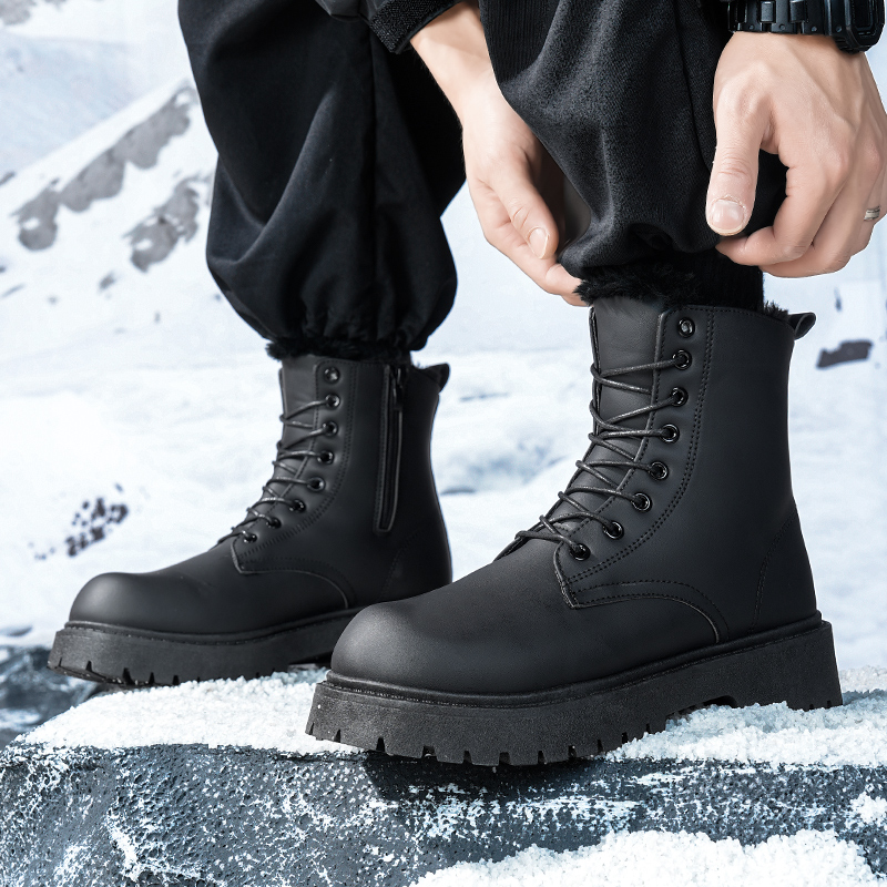 Men's warm plush high-top boot - огляд і ціна Men'S Shoes For Work