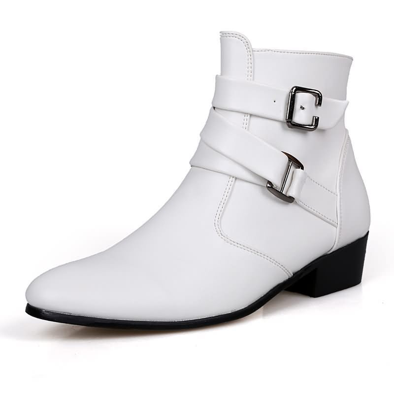 Luxury Men Boots Leather Chels - огляд і ціна Men Shoes White Colour