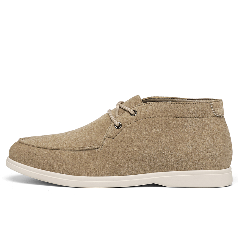 Classic British Style Suede Le - огляд і ціна Men Shoes White Colour