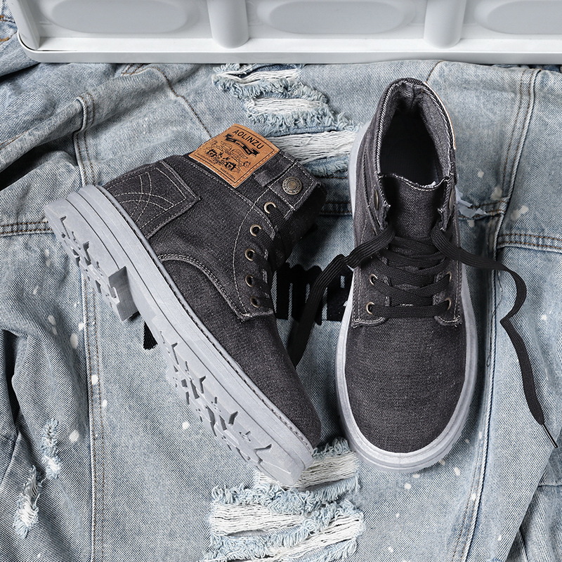 Retro Men Denim Boots Plus Siz - огляд і ціна Men'S Shoes For Work
