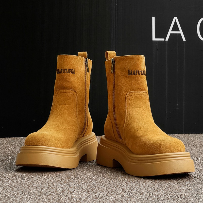 Winter Europe America Retro Th - огляд і ціна Men'S Shoes To Increase Height
