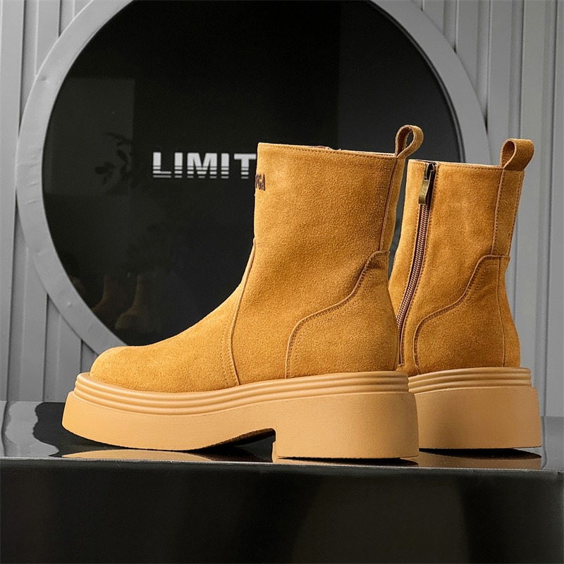 Winter Europe America Retro Th - огляд і ціна Men'S Shoes To Increase Height